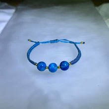 Load image into Gallery viewer, Apatite Handwoven Bracelet 蓝磷灰手编手链
