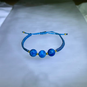 Apatite Handwoven Bracelet 蓝磷灰手编手链