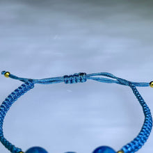 Load image into Gallery viewer, Apatite Handwoven Bracelet 蓝磷灰手编手链
