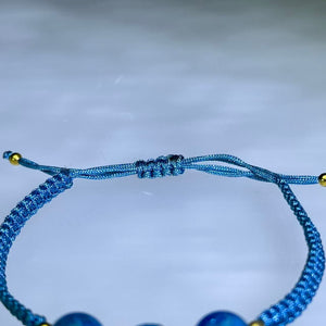 Apatite Handwoven Bracelet 蓝磷灰手编手链
