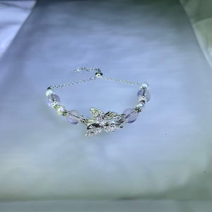 Rose Quartz White Freshwater Pearl Bead Bracelet 粉水晶白色淡水珍珠珠链手链