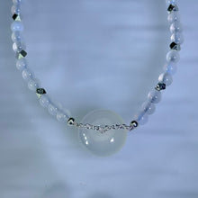 Load image into Gallery viewer, White Agate Lucky Donut Bead Bracelet 白玛瑙平安扣珠链手链
