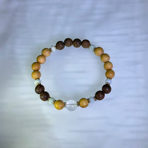 Agarwood &amp; Cliff Cypress Bead Bracelet 沉香木崖柏木手串