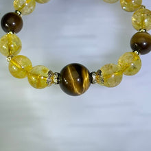 Load image into Gallery viewer, Citrine &amp; Yellow Tiger’s Eye Bead Bracelet 黄水晶黄虎眼手串
