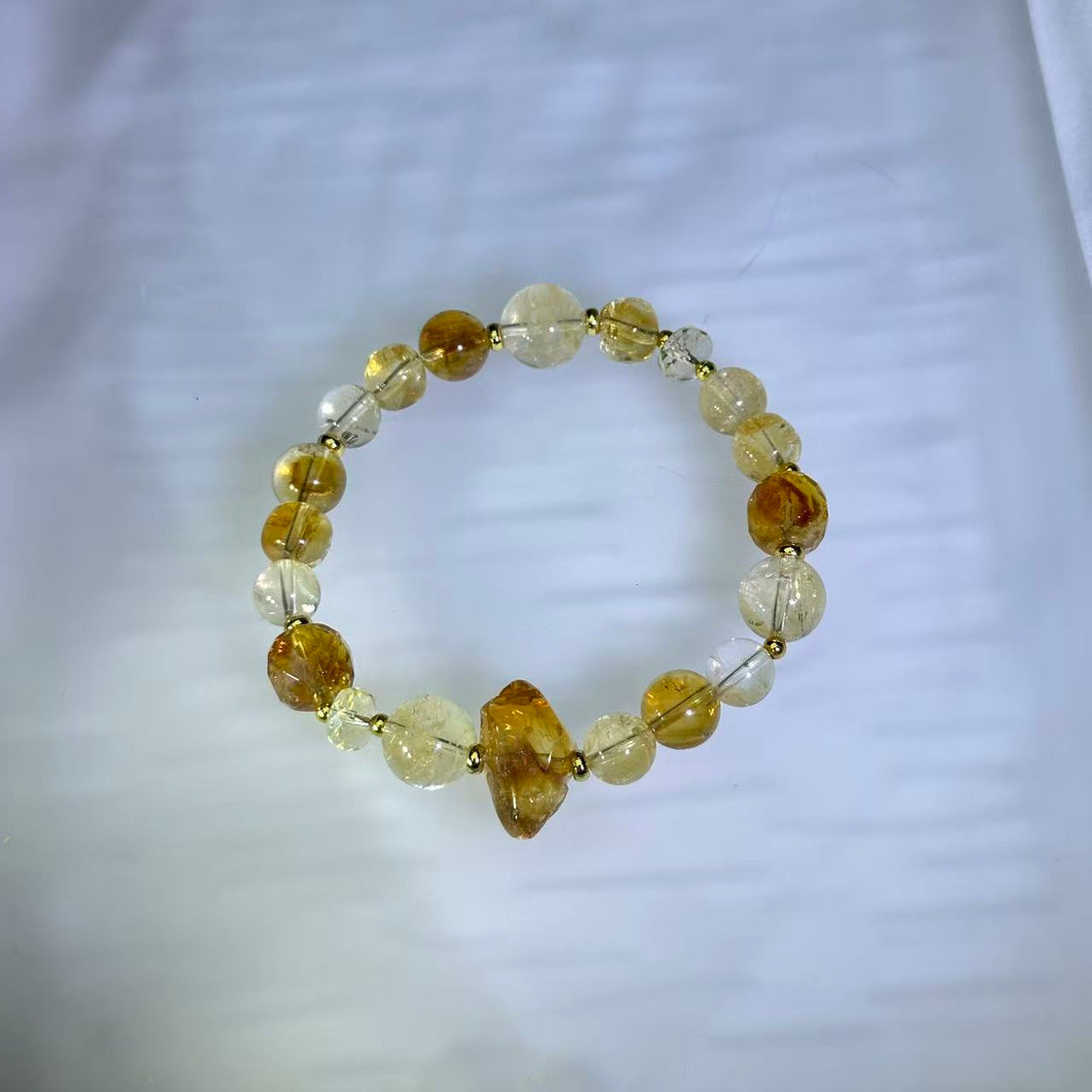 Citrine Bead Bracelet 黄水晶手串