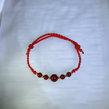 Load image into Gallery viewer, Cinnabar Handwoven Bracelet 朱砂手编手绳
