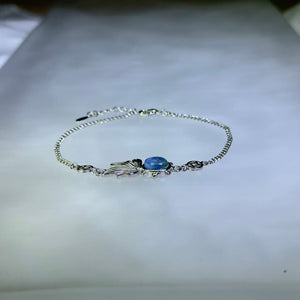 Aquamarine Goldfish Bracelet 海蓝宝镶嵌金鱼手链