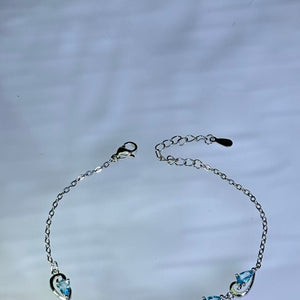 Swiss Blue Topaz Wave Bracelet 瑞士蓝托帕石镶嵌波浪手链