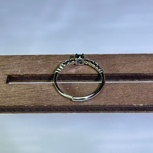 Blue Sapphire Adjustable Ring 蓝色蓝宝石镶活口戒指