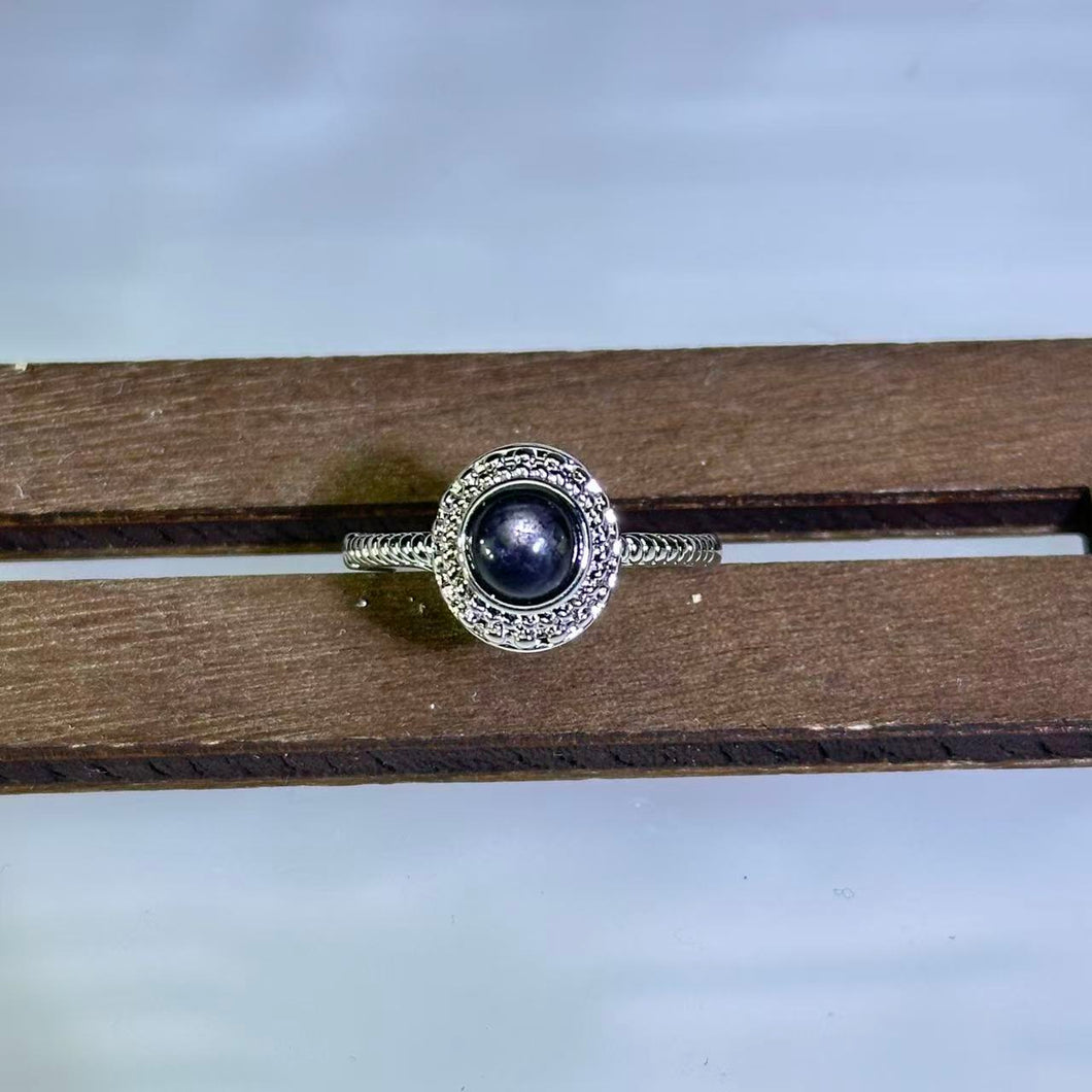 Hypersthene Adjustable Ring 金运石镶活口戒指