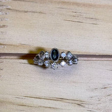 Load image into Gallery viewer, London Blue Topaz Adjustable Ring 伦敦蓝托帕石锆石镶嵌活口戒指
