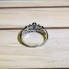 Load image into Gallery viewer, London Blue Topaz Adjustable Ring 伦敦蓝托帕石锆石镶嵌活口戒指
