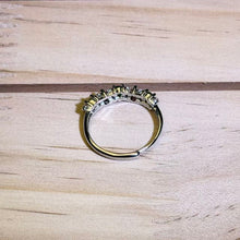 Load image into Gallery viewer, Rainbow Tourmaline Adjustable Ring 彩虹碧玺镶嵌活口戒指
