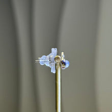 Load image into Gallery viewer, Moonstone Car Silver Stud Earrings 月光石镶嵌小汽车银耳钉
