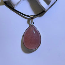 Load image into Gallery viewer, Red Strawberry Quartz Pendant Necklace 红色草莓晶吊坠项链

