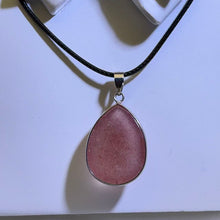 Load image into Gallery viewer, Red Strawberry Quartz Pendant Necklace 红色草莓晶吊坠项链
