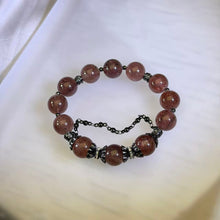 Load image into Gallery viewer, Red Strawberry Quartz Beaded Bracelet 红色草莓晶圆珠手串

