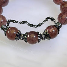 Load image into Gallery viewer, Red Strawberry Quartz Beaded Bracelet 红色草莓晶圆珠手串
