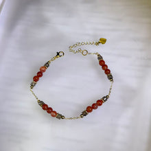 Load image into Gallery viewer, Carnelian and Smoky Quartz Bracelet 南红玛瑙茶晶手链
