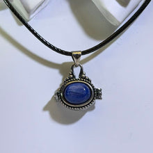 Load image into Gallery viewer, Kyanite Amulet Box Pendant Necklace 蓝晶石嘎乌盒吊坠项链
