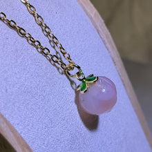 Load image into Gallery viewer, Carnelian Peach Pendant Necklace 盐源玛瑙小桃子吊坠项链
