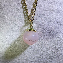 Load image into Gallery viewer, Carnelian Peach Pendant Necklace 盐源玛瑙小桃子吊坠项链
