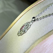 Load image into Gallery viewer, Pink Ruby Pendant Necklace 粉色红宝石镶嵌吊坠项链
