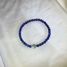 Load image into Gallery viewer, Lapis Lazuli Labradorite Beaded Bracelet 青金石拉长石灰月光石手串
