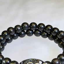 Load image into Gallery viewer, Green Nephrite Ebony Beaded Bracelet 和田玉碧玉黑檀木手串
