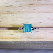 Load image into Gallery viewer, Amazonite Adjustable Ring 天河石镶嵌活口戒指
