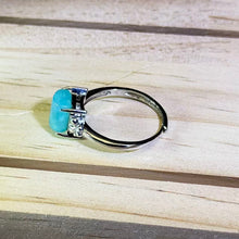 Load image into Gallery viewer, Amazonite Adjustable Ring 天河石镶嵌活口戒指
