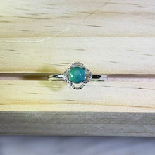 Load image into Gallery viewer, Lake-Blue Turquoise Adjustable Ring 湖水绿松石镶嵌活口戒指
