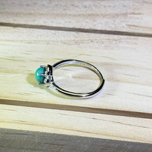 Load image into Gallery viewer, Lake-Blue Turquoise Adjustable Ring 湖水绿松石镶嵌活口戒指
