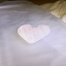 Load image into Gallery viewer, Rose Quartz Heart Gua Sha Board 粉水晶爱心刮痧板
