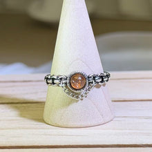 Load image into Gallery viewer, Golden Strawberry Quartz Adjustable Ring 金太阳草莓晶镶嵌活口戒指
