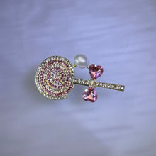 Load image into Gallery viewer, White Freshwater Pearl Lollipop Brooch 白色淡水珍珠棒棒糖胸针
