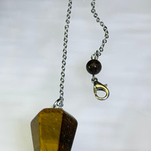 Load image into Gallery viewer, Yellow Tiger Eye Pendulum Charm 黄虎眼石灵摆挂饰
