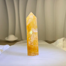 Load image into Gallery viewer, Yellow Hematoid Quartz Pointed Tower 黄胶花水晶单尖六棱柱
