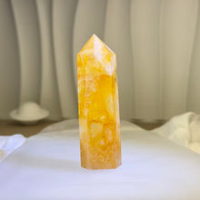 Load image into Gallery viewer, Yellow Hematoid Quartz Pointed Tower 黄胶花水晶单尖六棱柱

