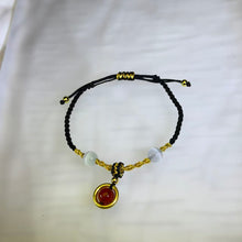 Load image into Gallery viewer, Carnelian Selenite Hand-woven Adjustable Bracelet 红玛瑙透石膏手编可调节手链
