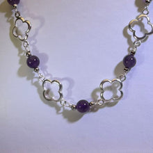 Load image into Gallery viewer, Amethyst Clover Necklace 紫水晶四叶草项链
