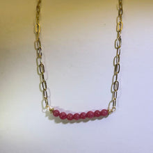 Load image into Gallery viewer, Rhodonite Adjustable Necklace 蔷薇辉可调节项链
