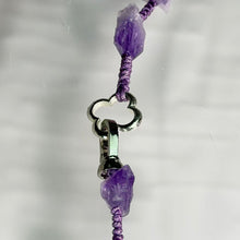 Load image into Gallery viewer, Amethyst Clover Hand-woven Necklace 紫水晶四叶草手编项链
