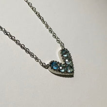 Load image into Gallery viewer, Blue Topaz Heart Necklace 蓝色托帕石心形项链
