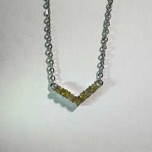 Load image into Gallery viewer, Golden Rutilated Quartz V-Bar Necklace 金发晶V形横杆项链
