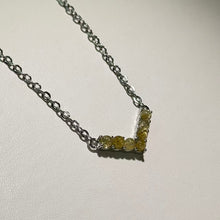 Load image into Gallery viewer, Golden Rutilated Quartz V-Bar Necklace 金发晶V形横杆项链
