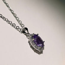 Load image into Gallery viewer, Amethyst Halo Necklace 紫水晶光环项链
