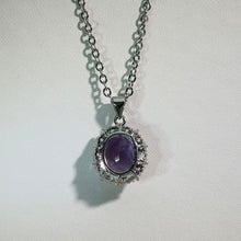 Load image into Gallery viewer, Amethyst Halo Necklace 紫水晶光环项链
