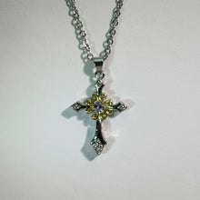 Load image into Gallery viewer, Tanzanite Ornate Cross Necklace 坦桑石华丽十字架项链
