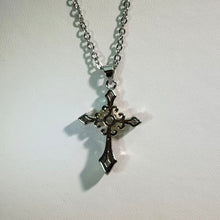 Load image into Gallery viewer, Tanzanite Ornate Cross Necklace 坦桑石华丽十字架项链
